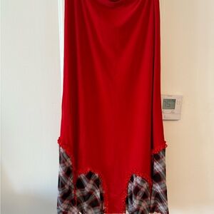 Red Plaid Women's Skirt